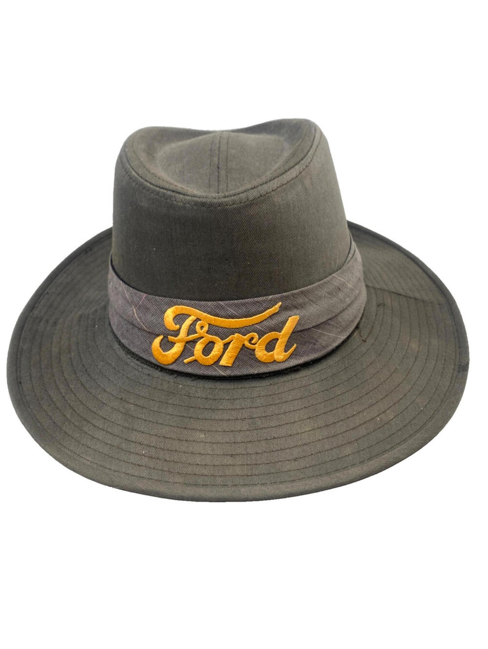 Ford Young An Men's Medium Size Hat 100% Cotton Safari Style Brim Fedora Hat